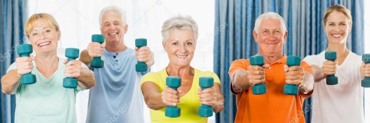Cvičení zdravotní skupiny, muži a ženy